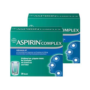 ASPIRIN COMPLEX Btl.m.Gran.z.Herst.e.Susp.z.Einn. Doppelpackung (2x 20St)