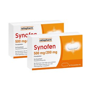 SYNOFEN 500 mg/200 mg Filmtabletten Doppelpackung (2x 20St)