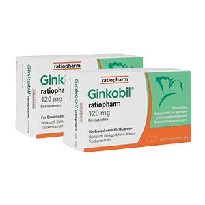GINKOBIL-ratiopharm 120 mg Filmtabletten Doppelpackung (2x 120St)