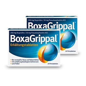 BOXAGRIPPAL Erkältungstabletten 200 mg/30 mg FTA Doppelpackung (2x 20St)