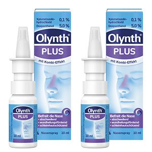 OLYNTH Plus 0,1%/5% für Erw.Nasenspray o.K. Doppelpackung (2x 10ml)