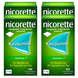 NICORETTE Kaugummi 2 mg freshmint (4x 105St)