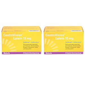 CENTROVISION Lutein 15 mg Kapseln Doppelpackung (2x 90St)