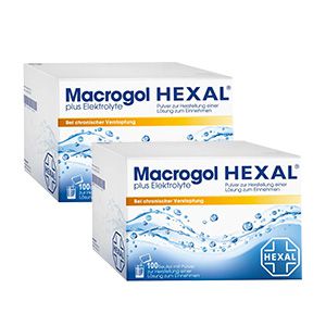 MACROGOL HEXAL plus Elektrolyte Plv.z.H.e.L.z.E. Set (2x 100St)