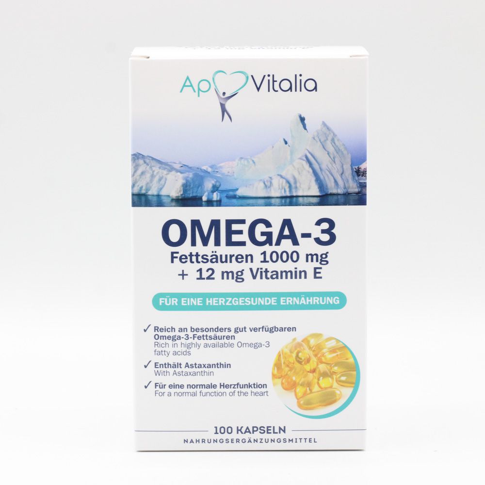 APOVITALIA Omega-3 Fettsäuren 1000mg+12mg Vit.E