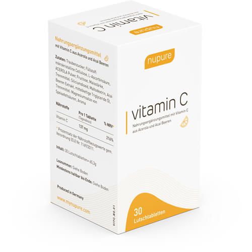 NUPURE vitamin C Lutschtabletten Acerola & Acai